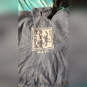 Vintage By Taylor Quarter Zip Maui Gecko